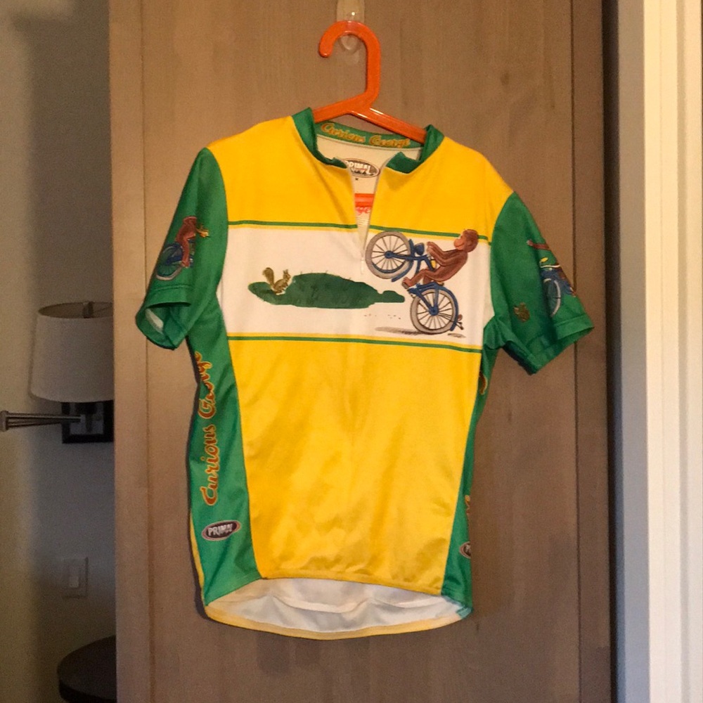 Curious George biking jersey for boys.